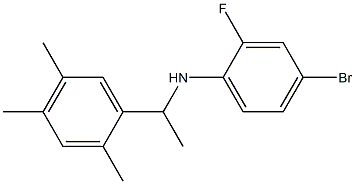 4-bromo-2-fluoro-N-[1-(2,4,5-trimethylphenyl)ethyl]aniline Struktur