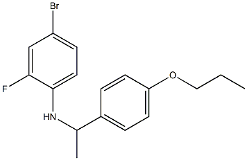 4-bromo-2-fluoro-N-[1-(4-propoxyphenyl)ethyl]aniline Struktur