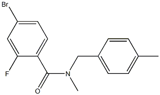 4-bromo-2-fluoro-N-methyl-N-[(4-methylphenyl)methyl]benzamide Struktur