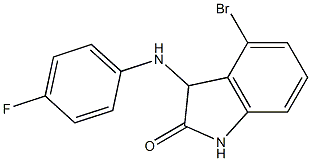 4-bromo-3-[(4-fluorophenyl)amino]-2,3-dihydro-1H-indol-2-one Struktur