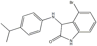 4-bromo-3-{[4-(propan-2-yl)phenyl]amino}-2,3-dihydro-1H-indol-2-one Struktur