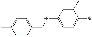 4-bromo-3-methyl-N-[(4-methylphenyl)methyl]aniline Struktur