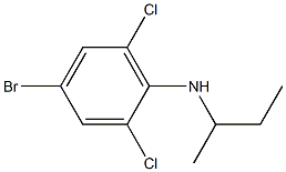 4-bromo-N-(butan-2-yl)-2,6-dichloroaniline Struktur