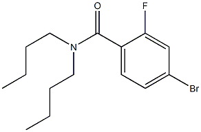 4-bromo-N,N-dibutyl-2-fluorobenzamide Struktur