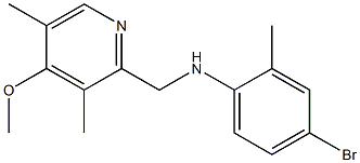 4-bromo-N-[(4-methoxy-3,5-dimethylpyridin-2-yl)methyl]-2-methylaniline Struktur