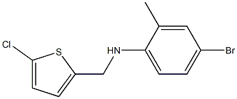 4-bromo-N-[(5-chlorothiophen-2-yl)methyl]-2-methylaniline Struktur