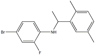 4-bromo-N-[1-(2,5-dimethylphenyl)ethyl]-2-fluoroaniline Struktur