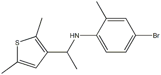 4-bromo-N-[1-(2,5-dimethylthiophen-3-yl)ethyl]-2-methylaniline Struktur