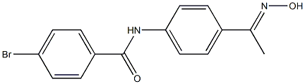 4-bromo-N-{4-[(1E)-N-hydroxyethanimidoyl]phenyl}benzamide Struktur