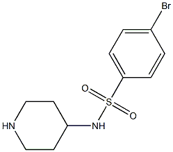 4-bromo-N-piperidin-4-ylbenzenesulfonamide Struktur