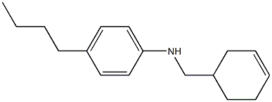 4-butyl-N-(cyclohex-3-en-1-ylmethyl)aniline Struktur