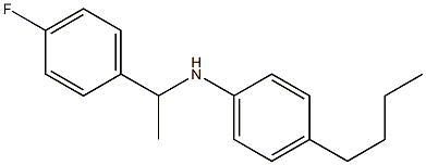 4-butyl-N-[1-(4-fluorophenyl)ethyl]aniline Struktur