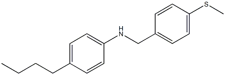 4-butyl-N-{[4-(methylsulfanyl)phenyl]methyl}aniline Struktur