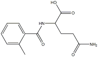 4-carbamoyl-2-[(2-methylphenyl)formamido]butanoic acid Struktur