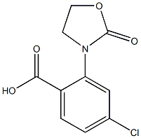 4-chloro-2-(2-oxo-1,3-oxazolidin-3-yl)benzoic acid Struktur