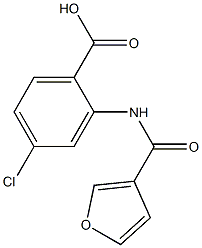 4-chloro-2-(3-furoylamino)benzoic acid Struktur