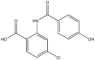 4-chloro-2-[(4-hydroxybenzene)amido]benzoic acid Struktur