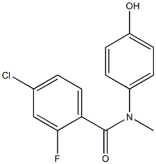 4-chloro-2-fluoro-N-(4-hydroxyphenyl)-N-methylbenzamide Struktur