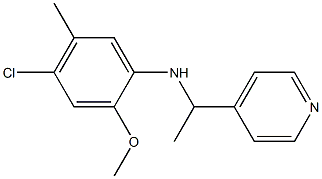 4-chloro-2-methoxy-5-methyl-N-[1-(pyridin-4-yl)ethyl]aniline Struktur