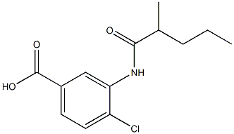 4-chloro-3-(2-methylpentanamido)benzoic acid Struktur