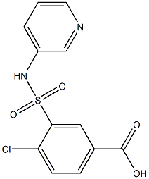 4-chloro-3-(pyridin-3-ylsulfamoyl)benzoic acid Struktur