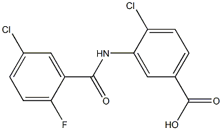 4-chloro-3-[(5-chloro-2-fluorobenzene)amido]benzoic acid Struktur