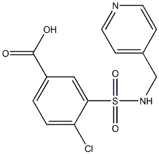 4-chloro-3-[(pyridin-4-ylmethyl)sulfamoyl]benzoic acid Struktur