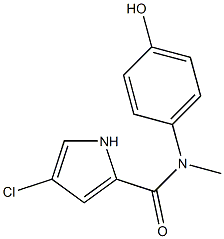 4-chloro-N-(4-hydroxyphenyl)-N-methyl-1H-pyrrole-2-carboxamide Struktur