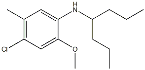 4-chloro-N-(heptan-4-yl)-2-methoxy-5-methylaniline Struktur