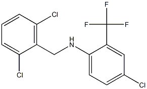 4-chloro-N-[(2,6-dichlorophenyl)methyl]-2-(trifluoromethyl)aniline Struktur