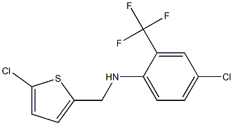 4-chloro-N-[(5-chlorothiophen-2-yl)methyl]-2-(trifluoromethyl)aniline Struktur