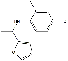 4-chloro-N-[1-(furan-2-yl)ethyl]-2-methylaniline Struktur