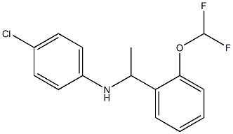 4-chloro-N-{1-[2-(difluoromethoxy)phenyl]ethyl}aniline Struktur