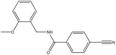 4-cyano-N-(2-methoxybenzyl)benzamide Struktur