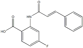 4-fluoro-2-(3-phenylprop-2-enamido)benzoic acid Struktur