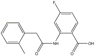 4-fluoro-2-[2-(2-methylphenyl)acetamido]benzoic acid Struktur