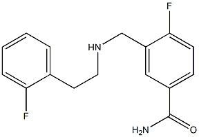 4-fluoro-3-({[2-(2-fluorophenyl)ethyl]amino}methyl)benzamide Struktur