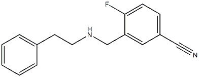 4-fluoro-3-{[(2-phenylethyl)amino]methyl}benzonitrile Struktur