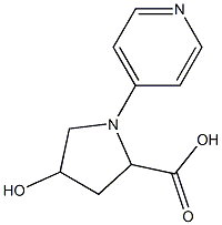 4-hydroxy-1-pyridin-4-ylpyrrolidine-2-carboxylic acid Struktur