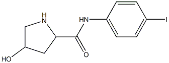 4-hydroxy-N-(4-iodophenyl)pyrrolidine-2-carboxamide Struktur