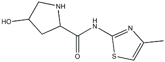 4-hydroxy-N-(4-methyl-1,3-thiazol-2-yl)pyrrolidine-2-carboxamide Struktur