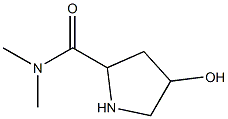 4-hydroxy-N,N-dimethylpyrrolidine-2-carboxamide Struktur