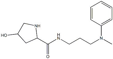 4-hydroxy-N-{3-[methyl(phenyl)amino]propyl}pyrrolidine-2-carboxamide Struktur