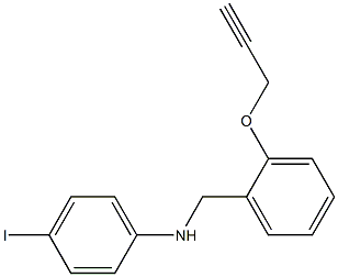 4-iodo-N-{[2-(prop-2-yn-1-yloxy)phenyl]methyl}aniline Struktur