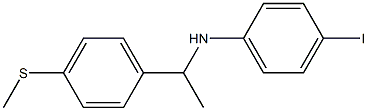 4-iodo-N-{1-[4-(methylsulfanyl)phenyl]ethyl}aniline Struktur