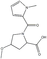 4-methoxy-1-[(1-methyl-1H-pyrrol-2-yl)carbonyl]pyrrolidine-2-carboxylic acid Struktur