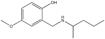 4-methoxy-2-[(pentan-2-ylamino)methyl]phenol Struktur