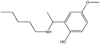 4-methoxy-2-[1-(pentylamino)ethyl]phenol Struktur