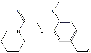 4-methoxy-3-[2-oxo-2-(piperidin-1-yl)ethoxy]benzaldehyde Struktur