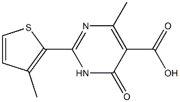 4-methyl-2-(3-methylthien-2-yl)-6-oxo-1,6-dihydropyrimidine-5-carboxylic acid Struktur